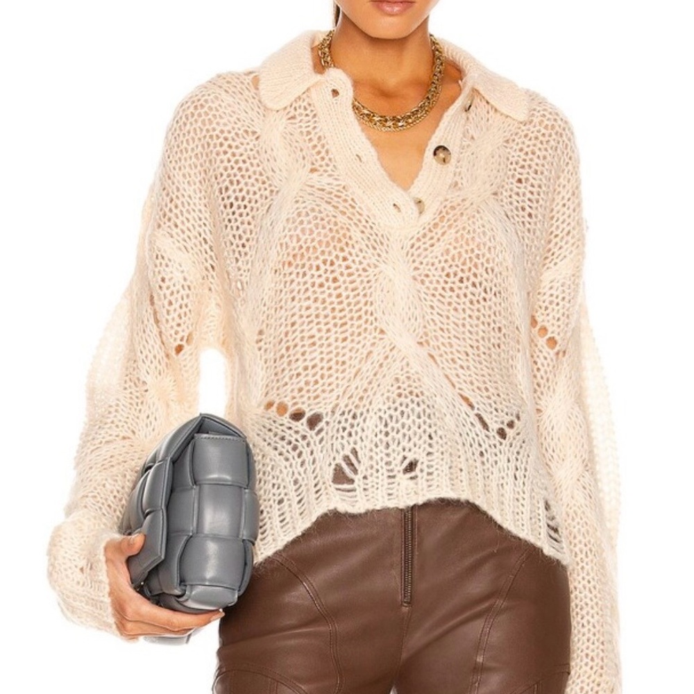 Acne Studios Cream Knit Sweater